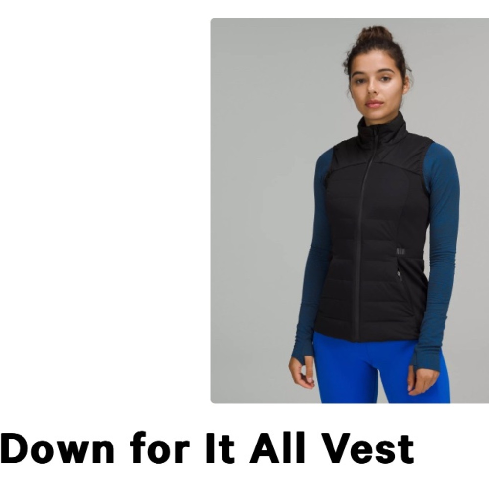 BNWT Lululemon down for it all vest SIZE 8